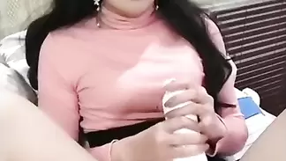 Asian with big sloppy tits and huge fake nipples