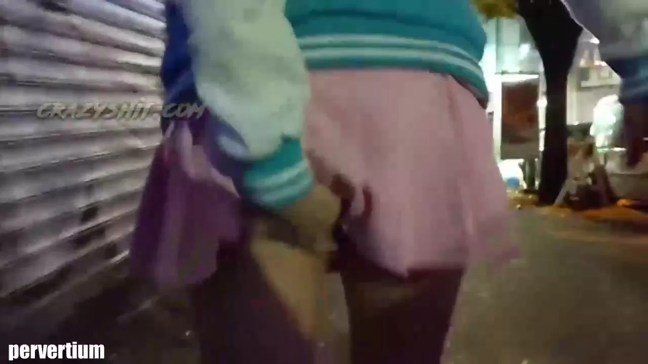 Slime leaking from ass in public